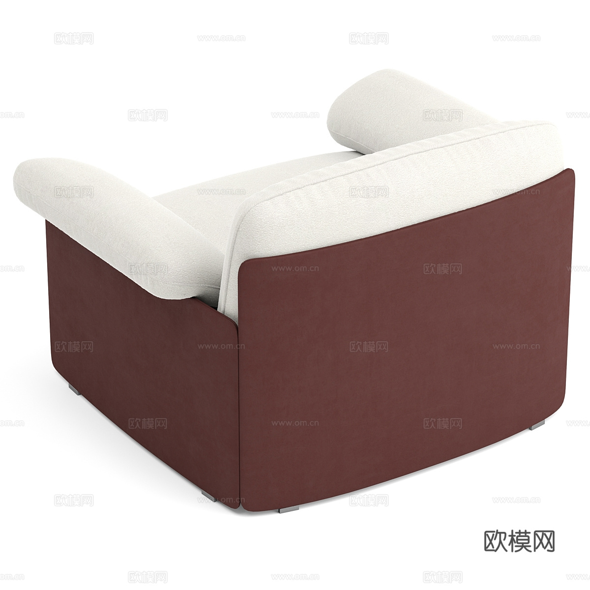 现代意式布艺沙发椅3d模型