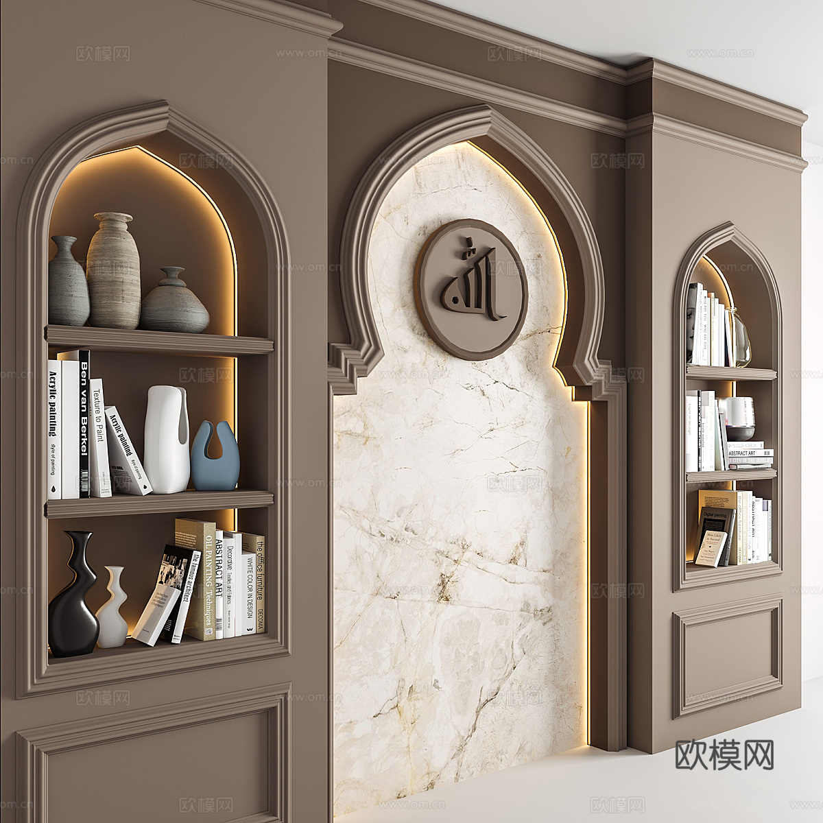 穆斯林风格装饰背景墙3d模型
