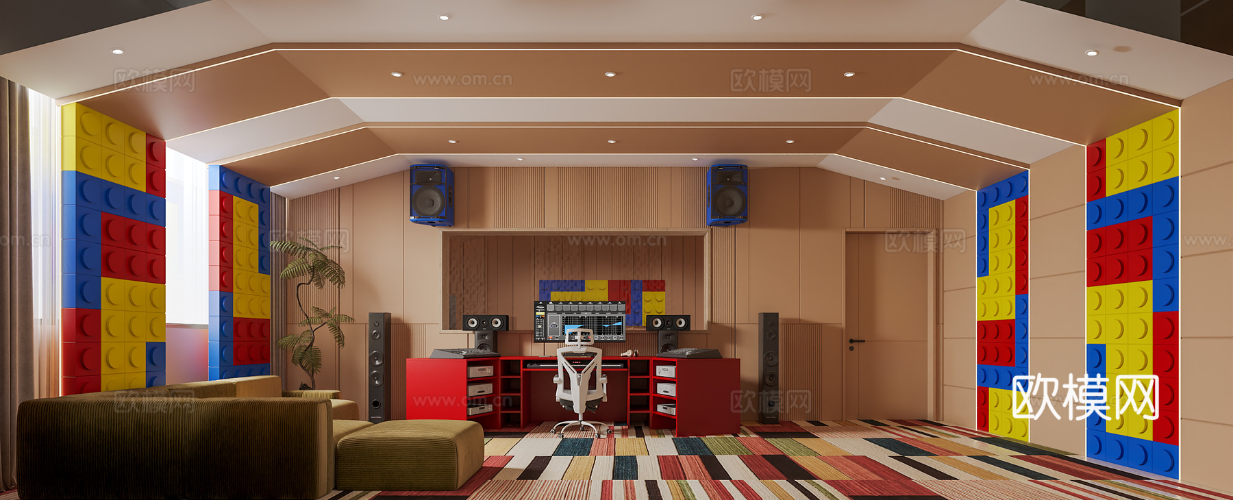 录音棚3d模型