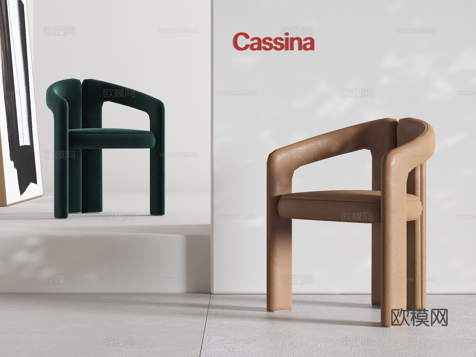 CASSINA dudet餐椅 单椅 休闲椅su模型