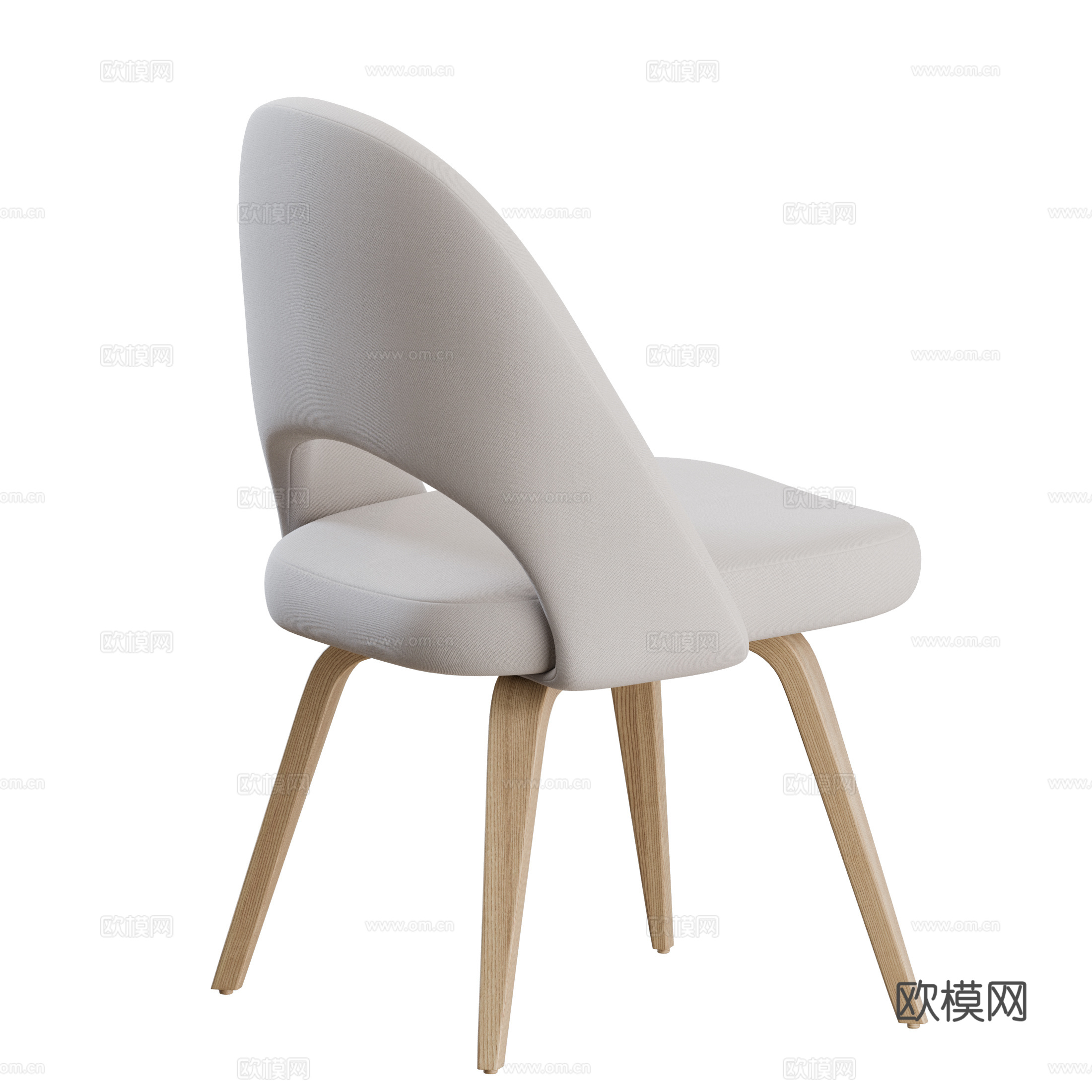现代意式布艺椅子3d模型