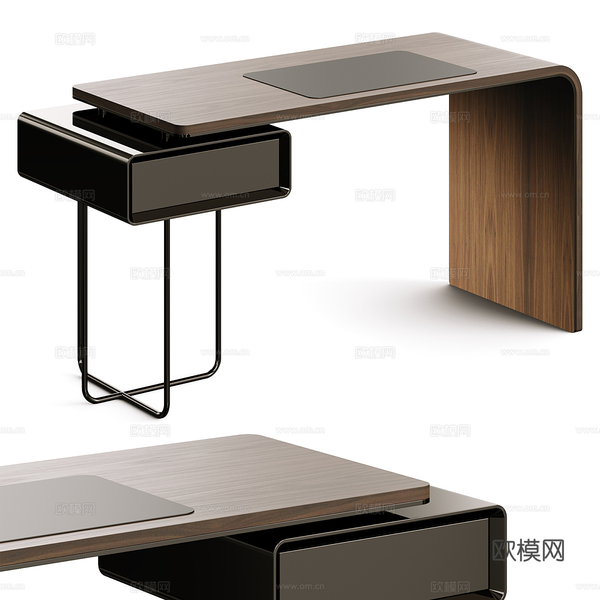 现代意式极简书桌 办公桌3d模型
