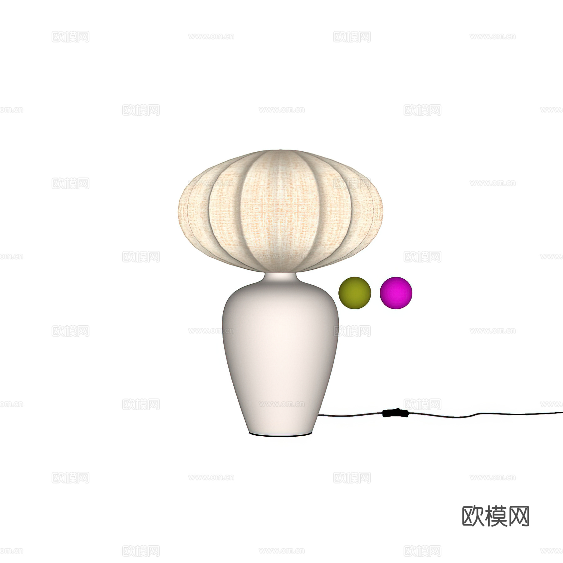 Bureau 现代台灯 玻璃台灯su模型