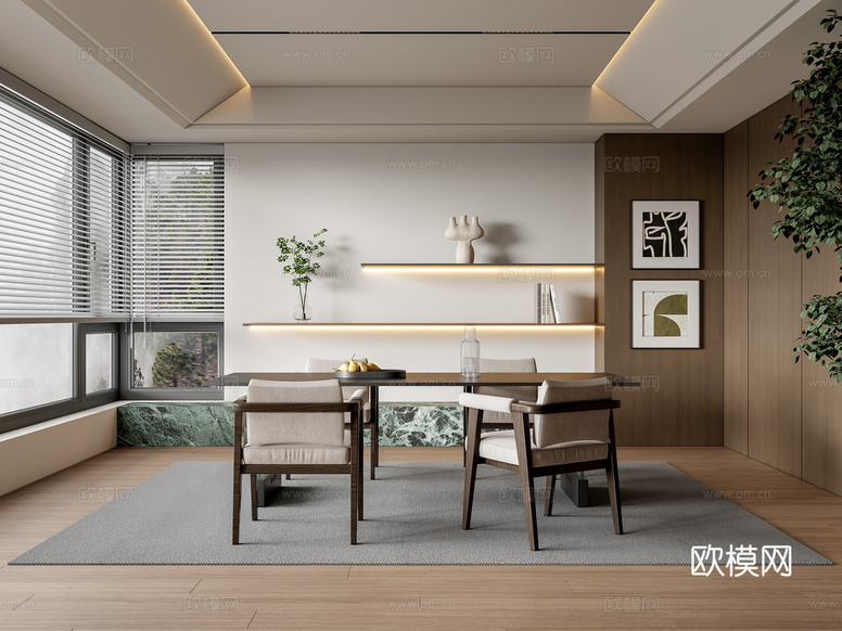 現(xiàn)代餐廳3d模型下載