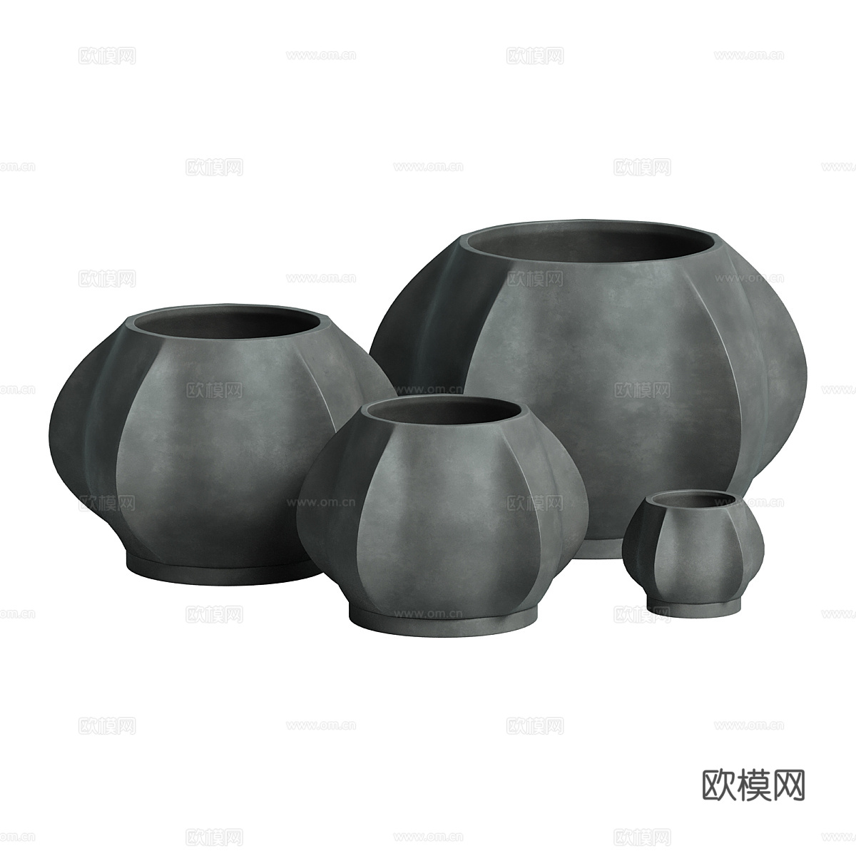 新中式侘寂陶罐 花瓶3d模型