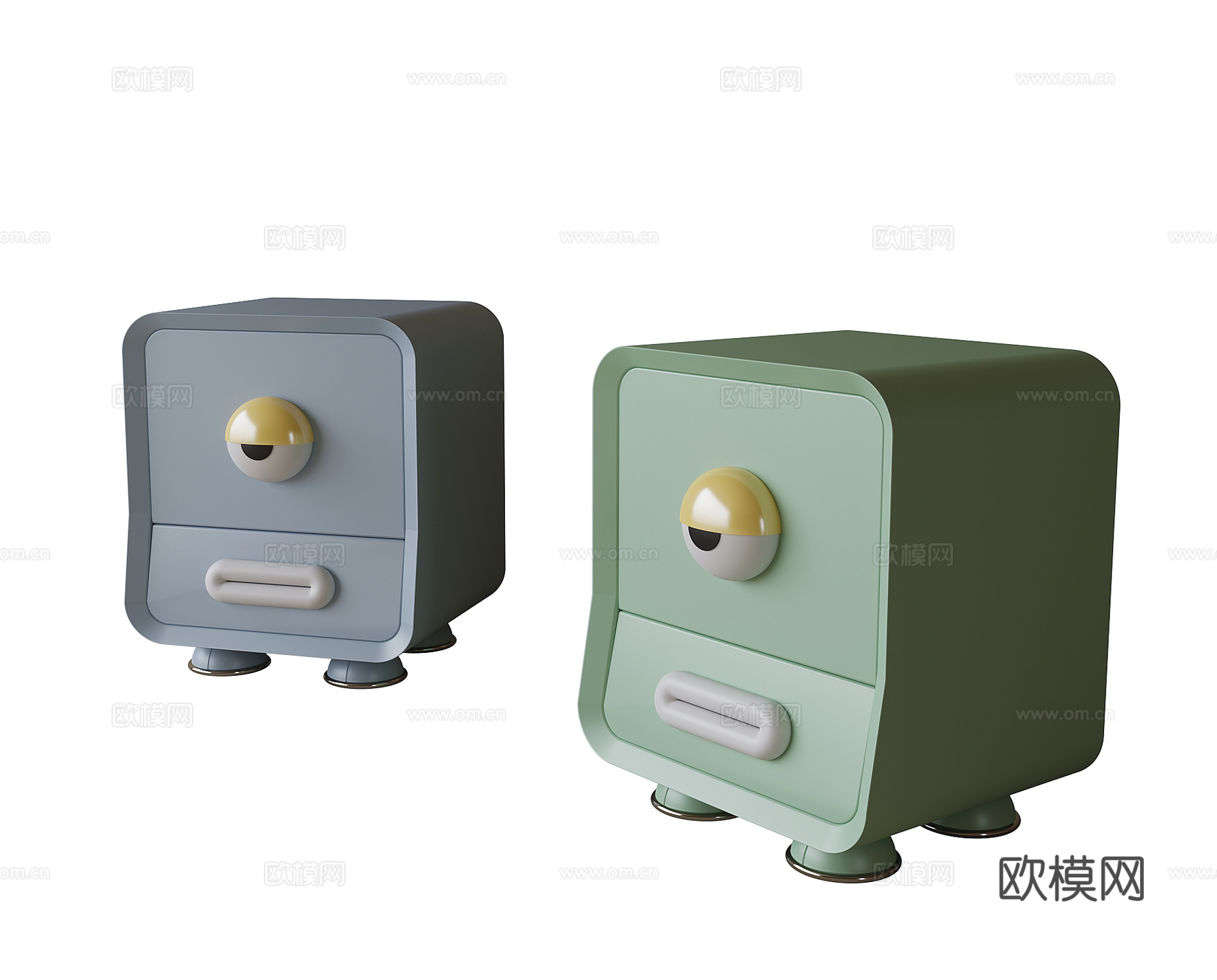 现代儿童床头柜3d模型