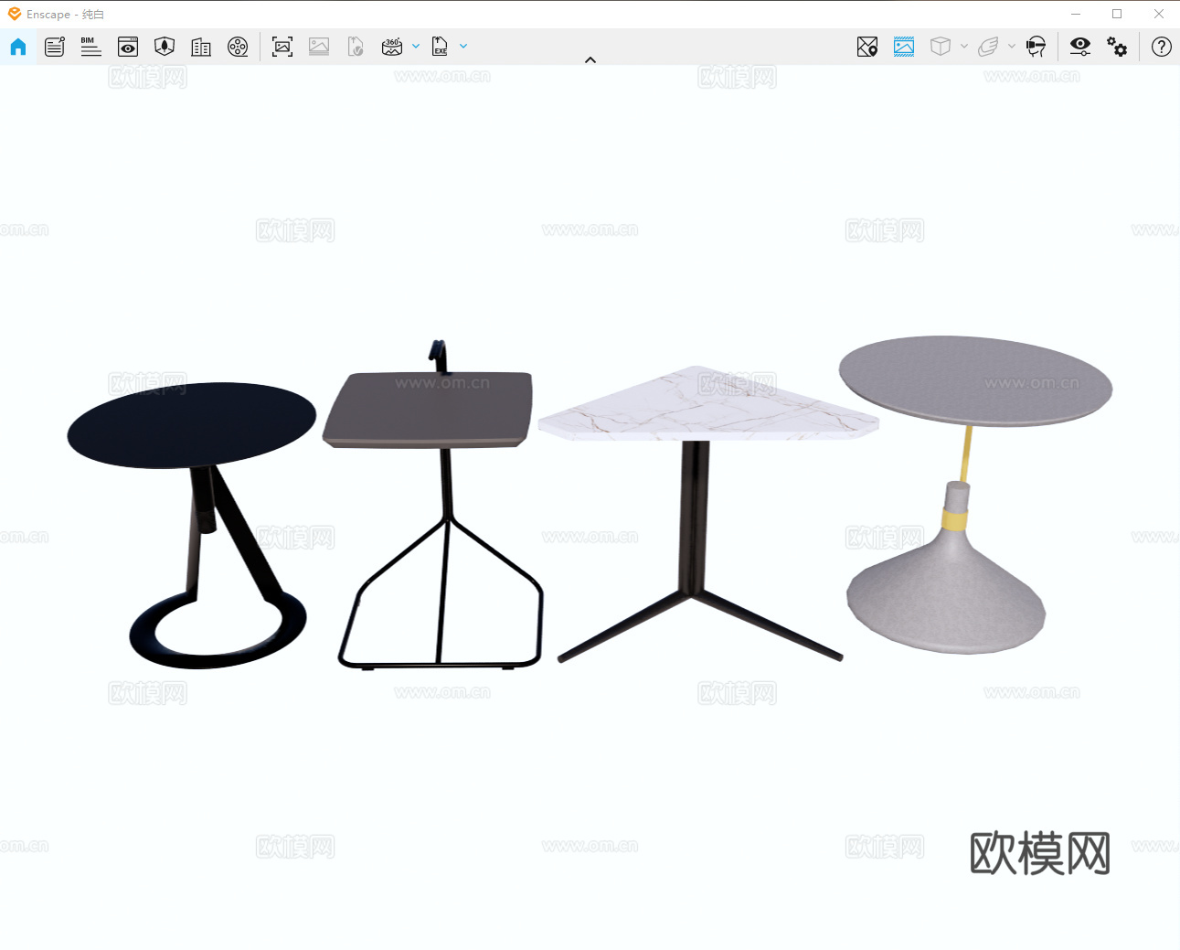 边几 角几 金属边几 石材边几 圆边几 方边几su模型