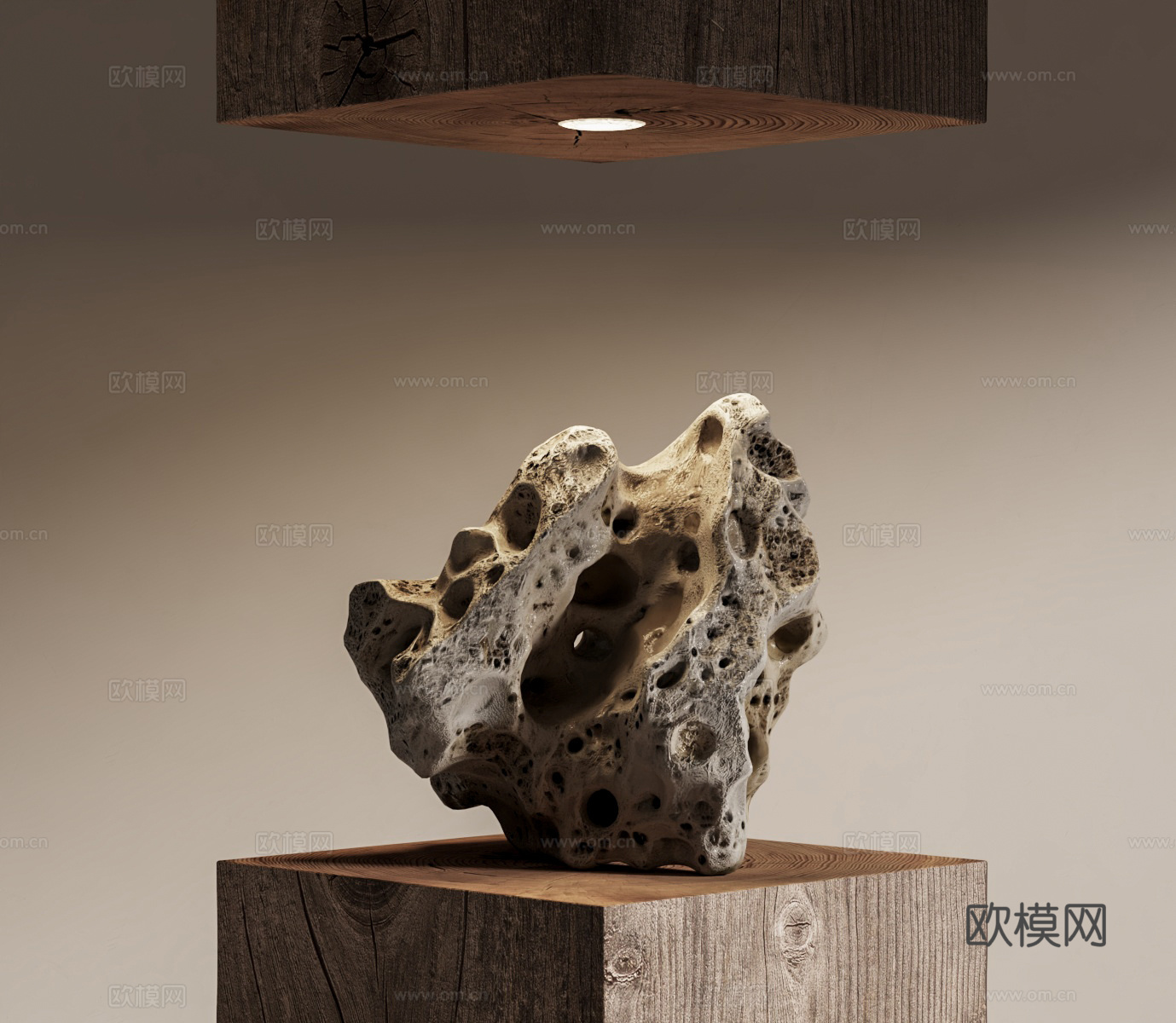 新中式太湖石摆件 自然石雕塑摆件 太湖石 灵璧石 雕塑摆件3d模型