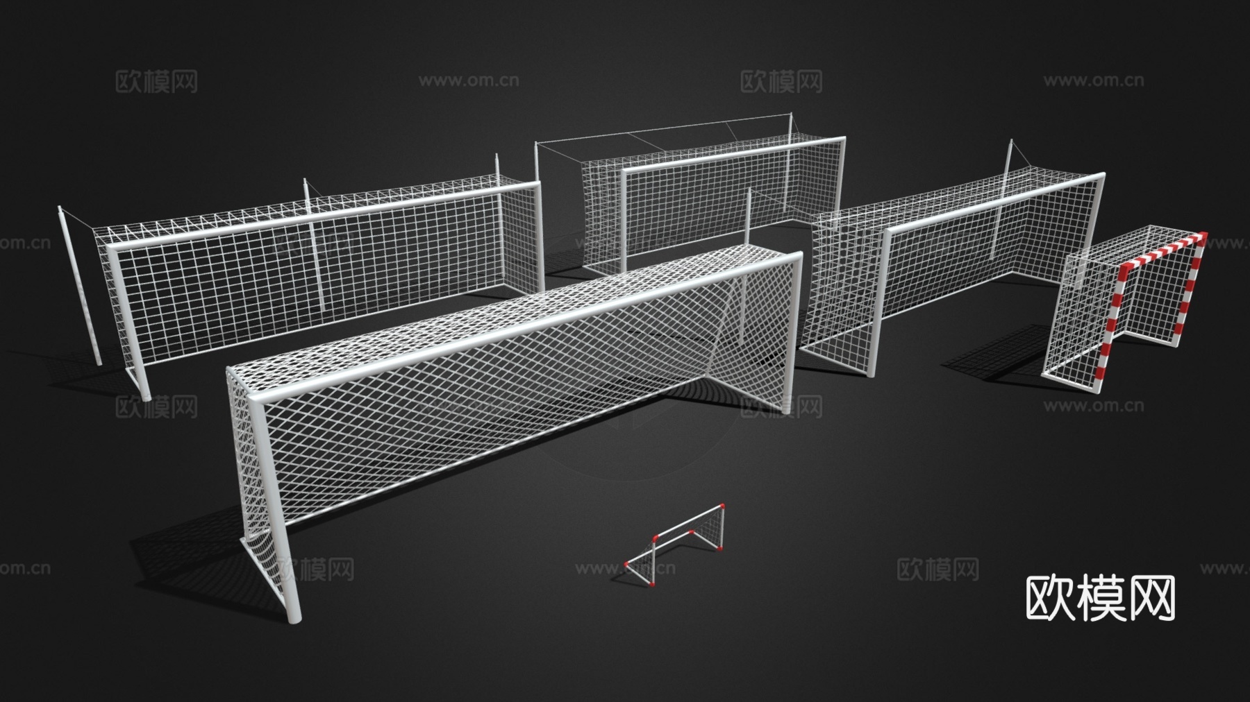 运动器材 球门 足球门3d模型
