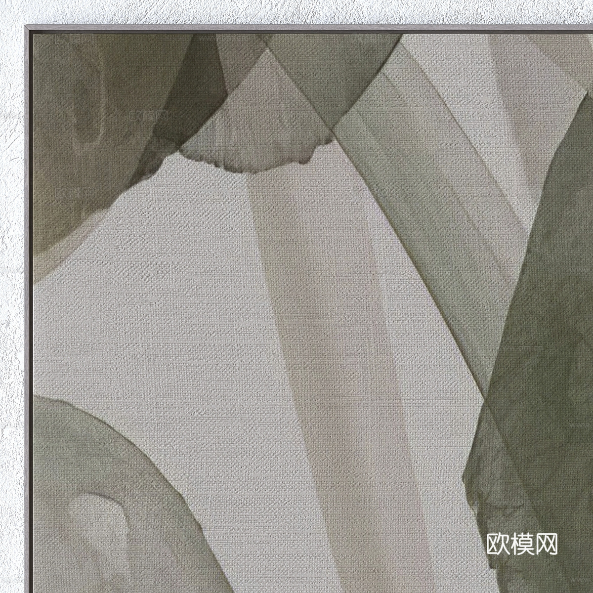 新中式侘寂装饰挂画3d模型