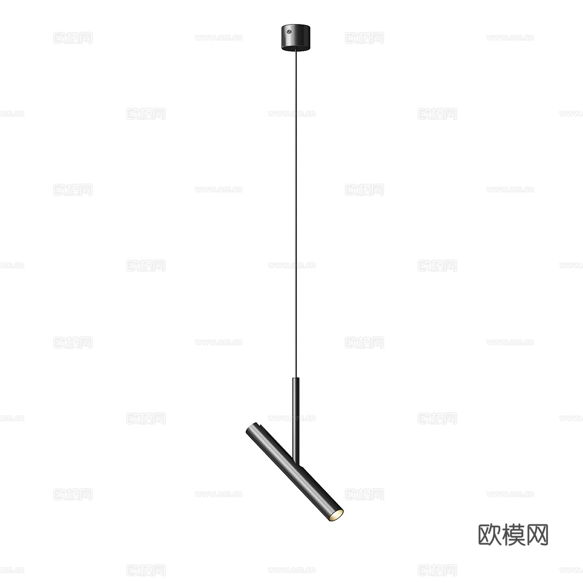 现代极简金属小吊灯3d模型