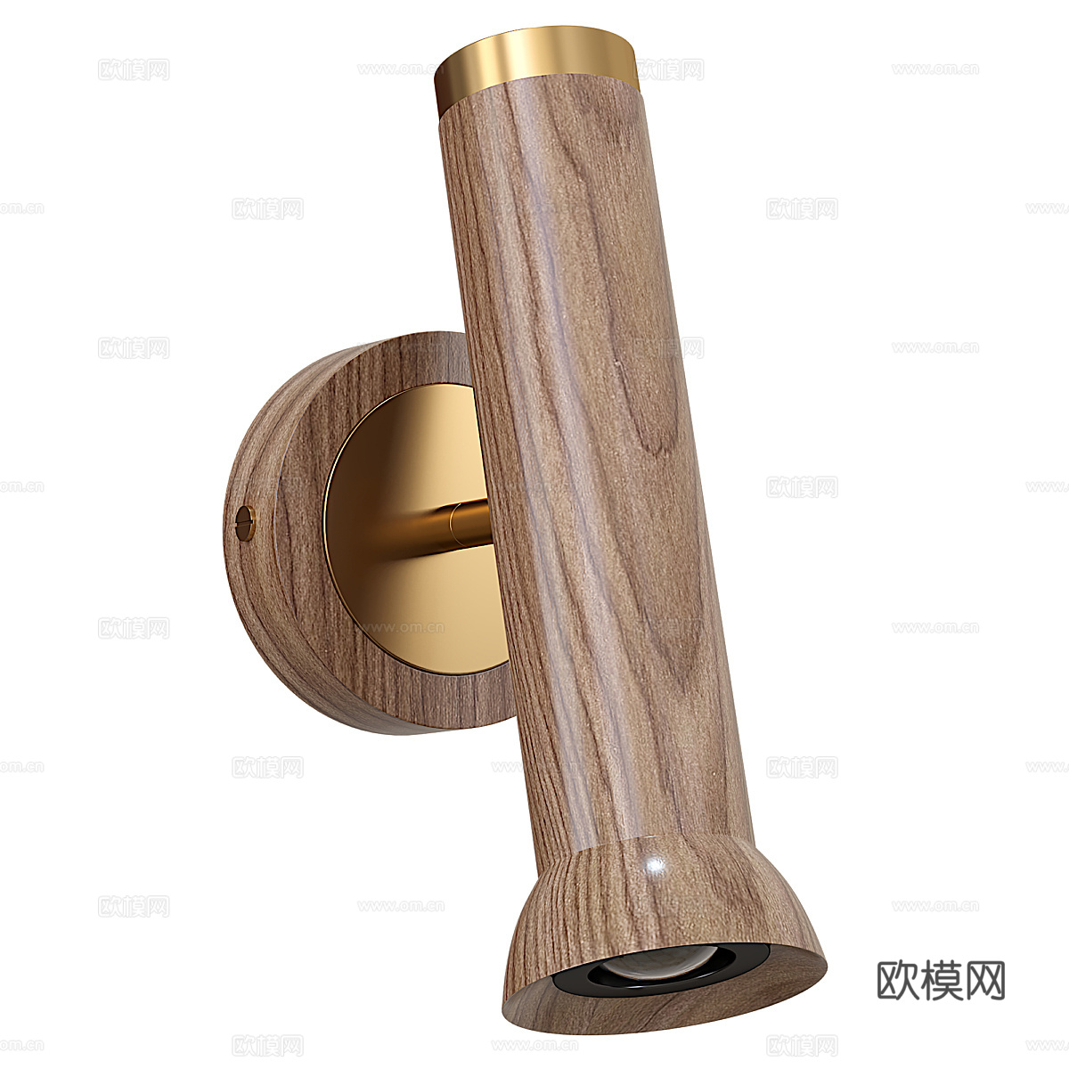 现代意式轻奢木质壁灯3d模型