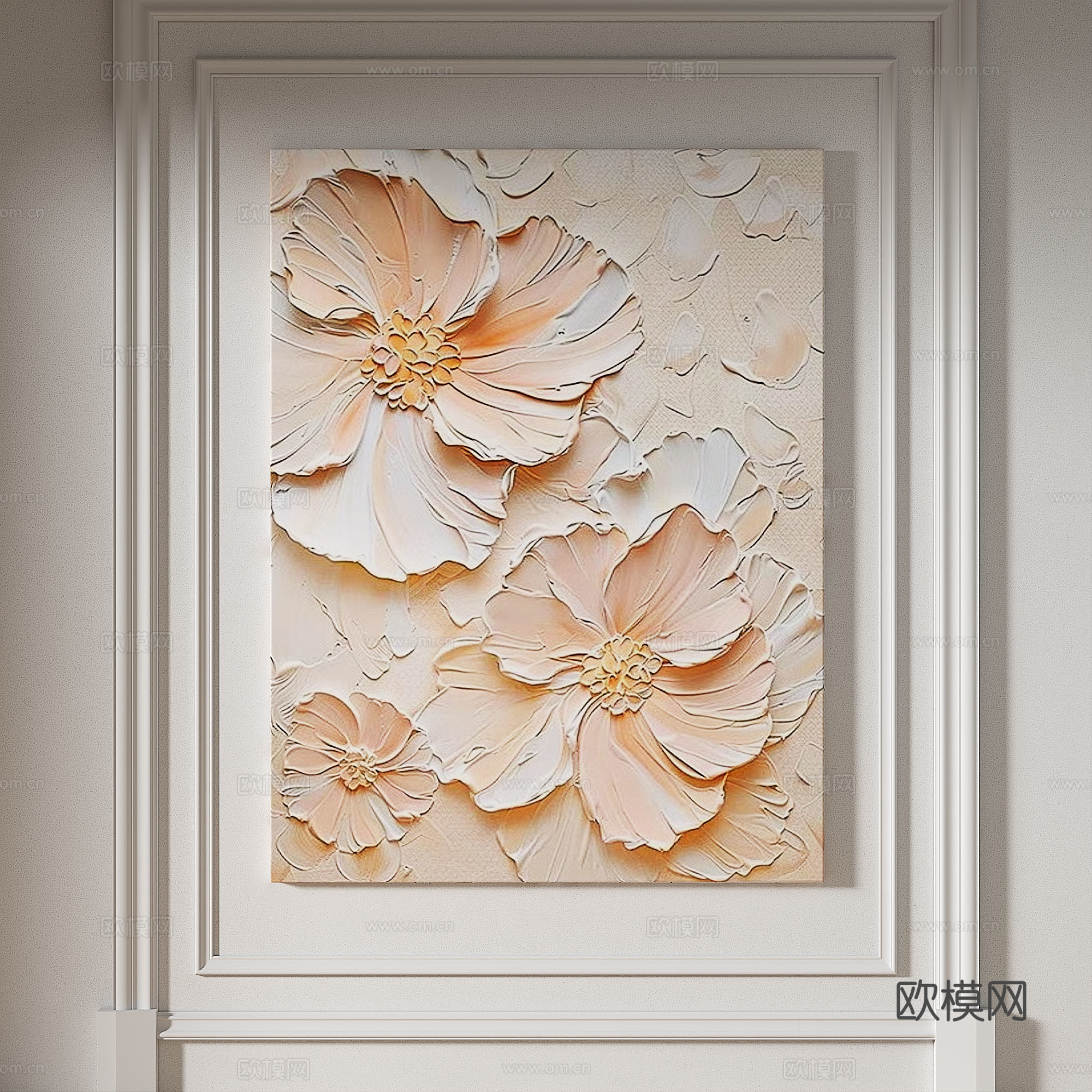 现代，奶油风，简约，肌理，抽象，轻奢，侘寂，立体，装饰画3d模型