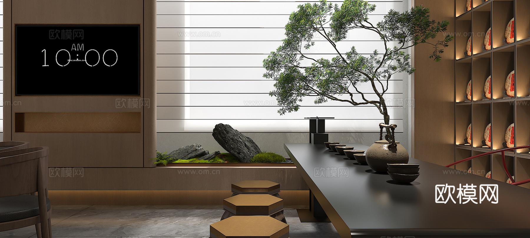 现代餐饮包间3d模型