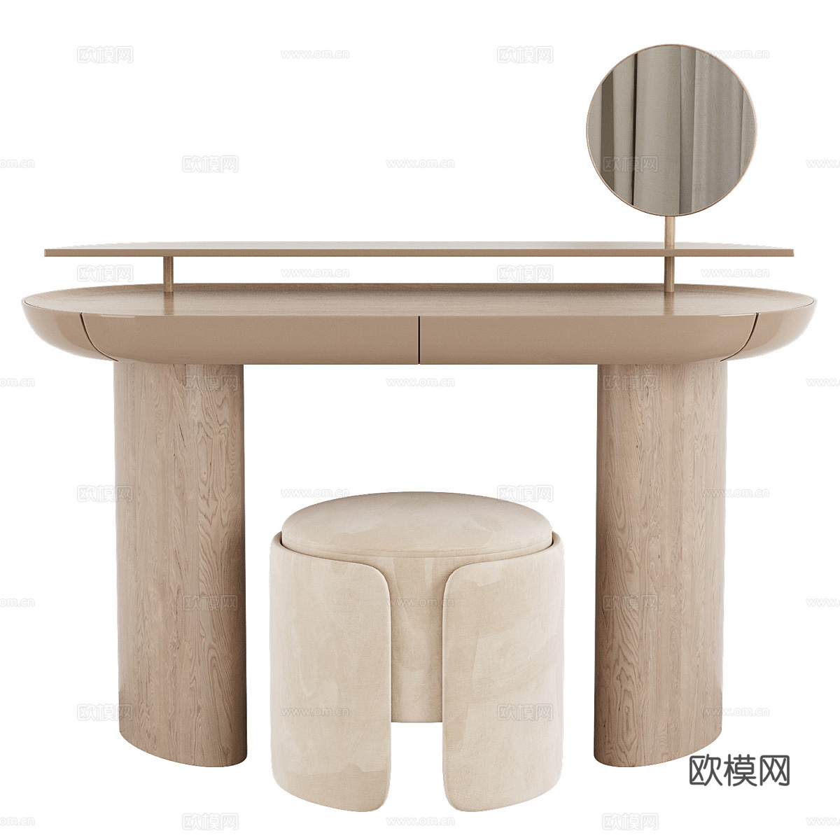 现代意式极简梳妆台3d模型