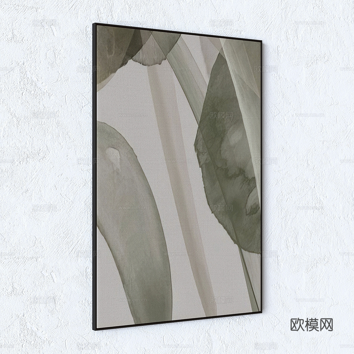 新中式侘寂装饰挂画3d模型