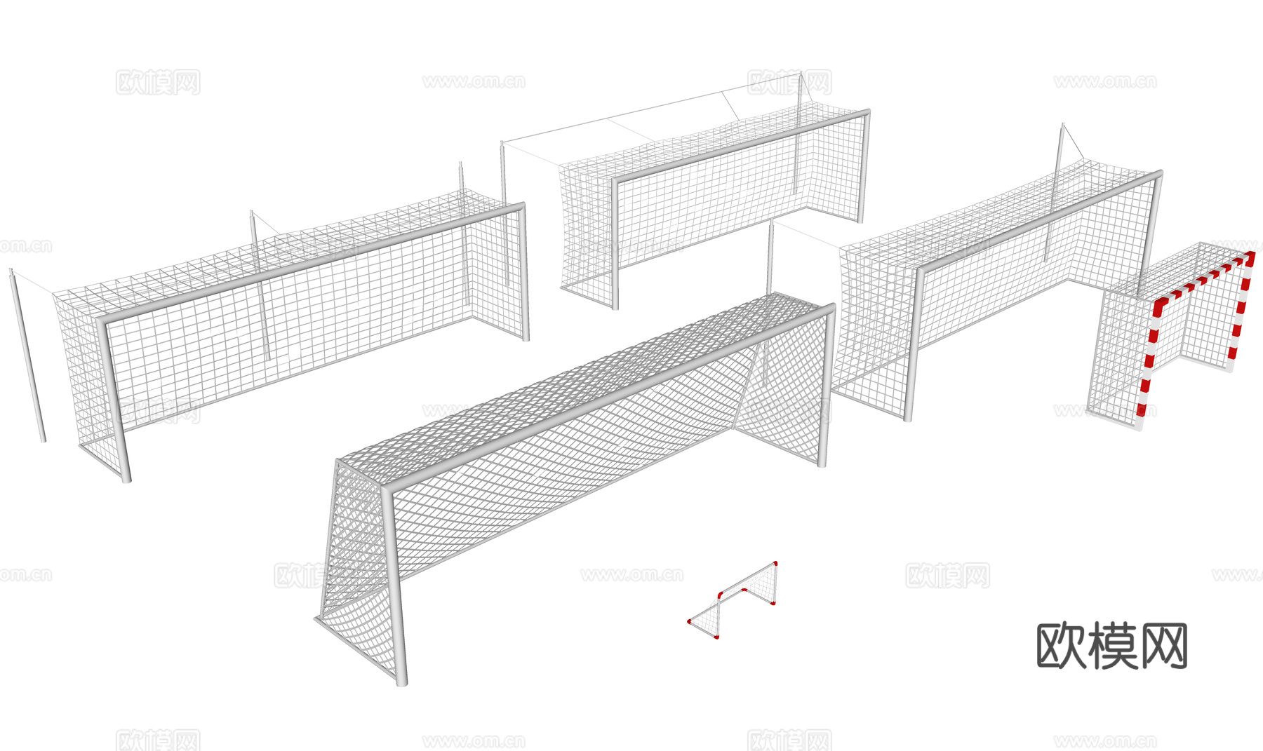 运动器材 球门 足球门3d模型