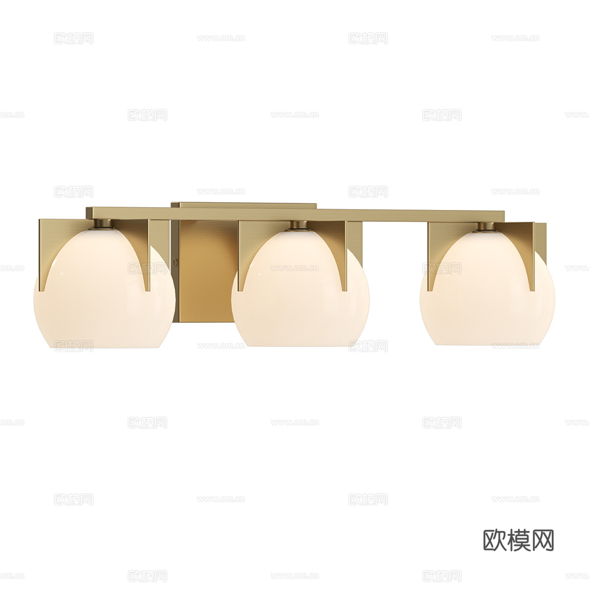 现代轻奢金属玻璃装饰壁灯3d模型