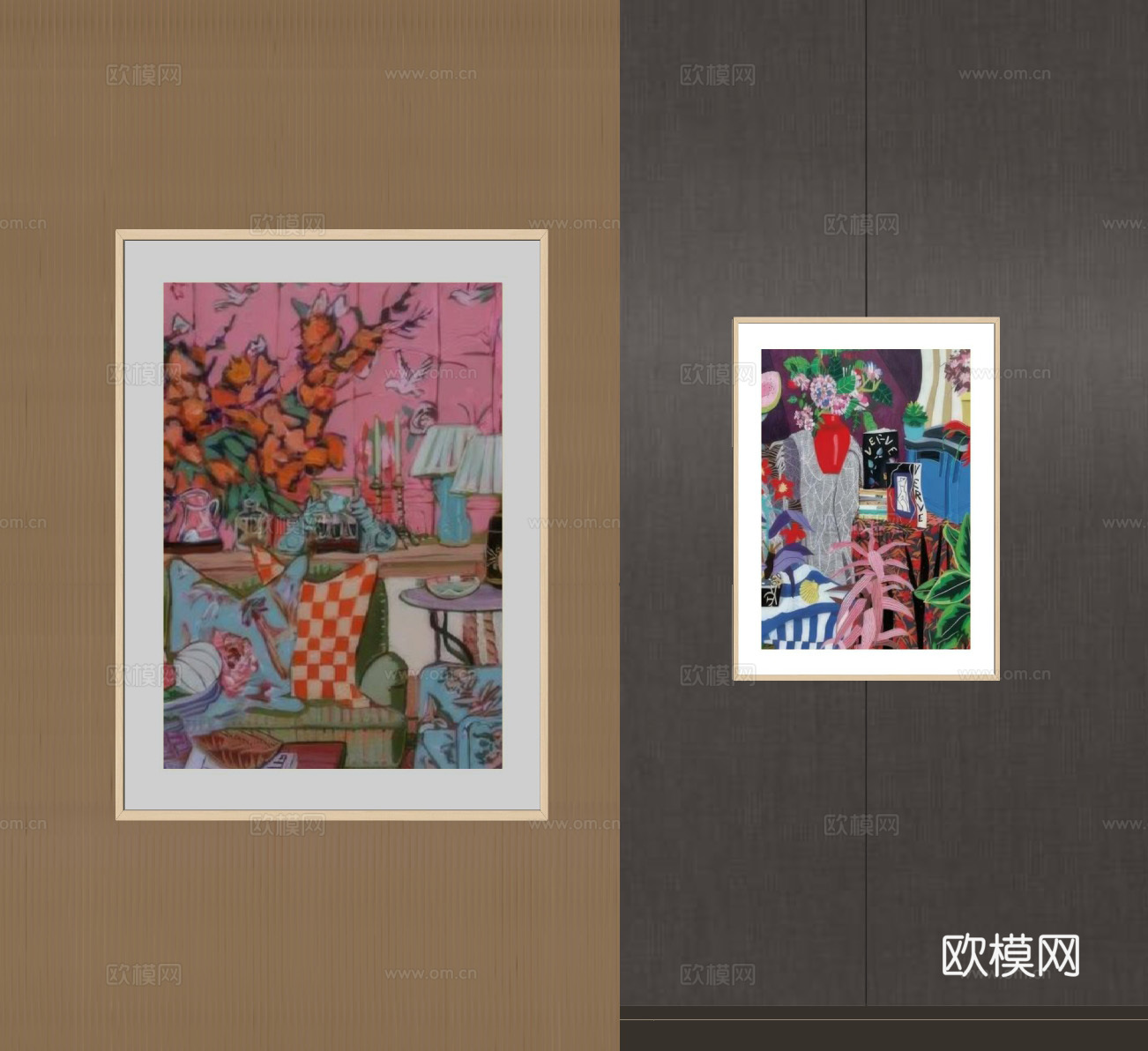 现代意式挂画 现代意式装饰画 书房挂画 办公室挂画 客厅挂画su模型