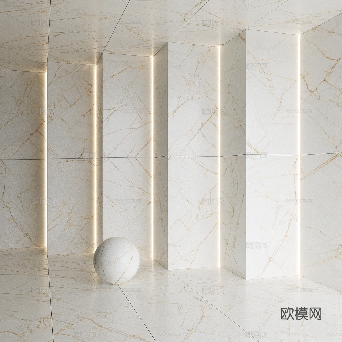 现代意式石材 大理石 岩板 奢石3d模型
