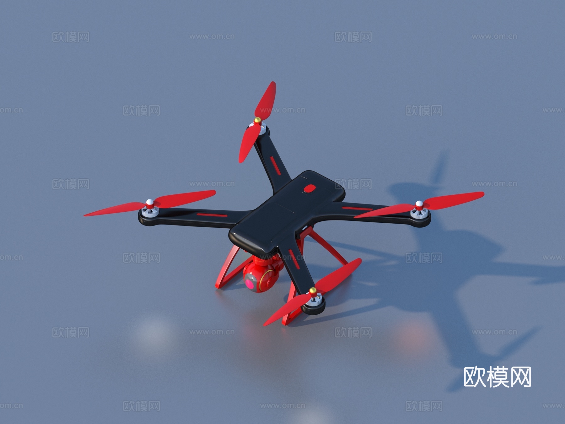 无人机 航拍无人机 四翼无人机3d模型