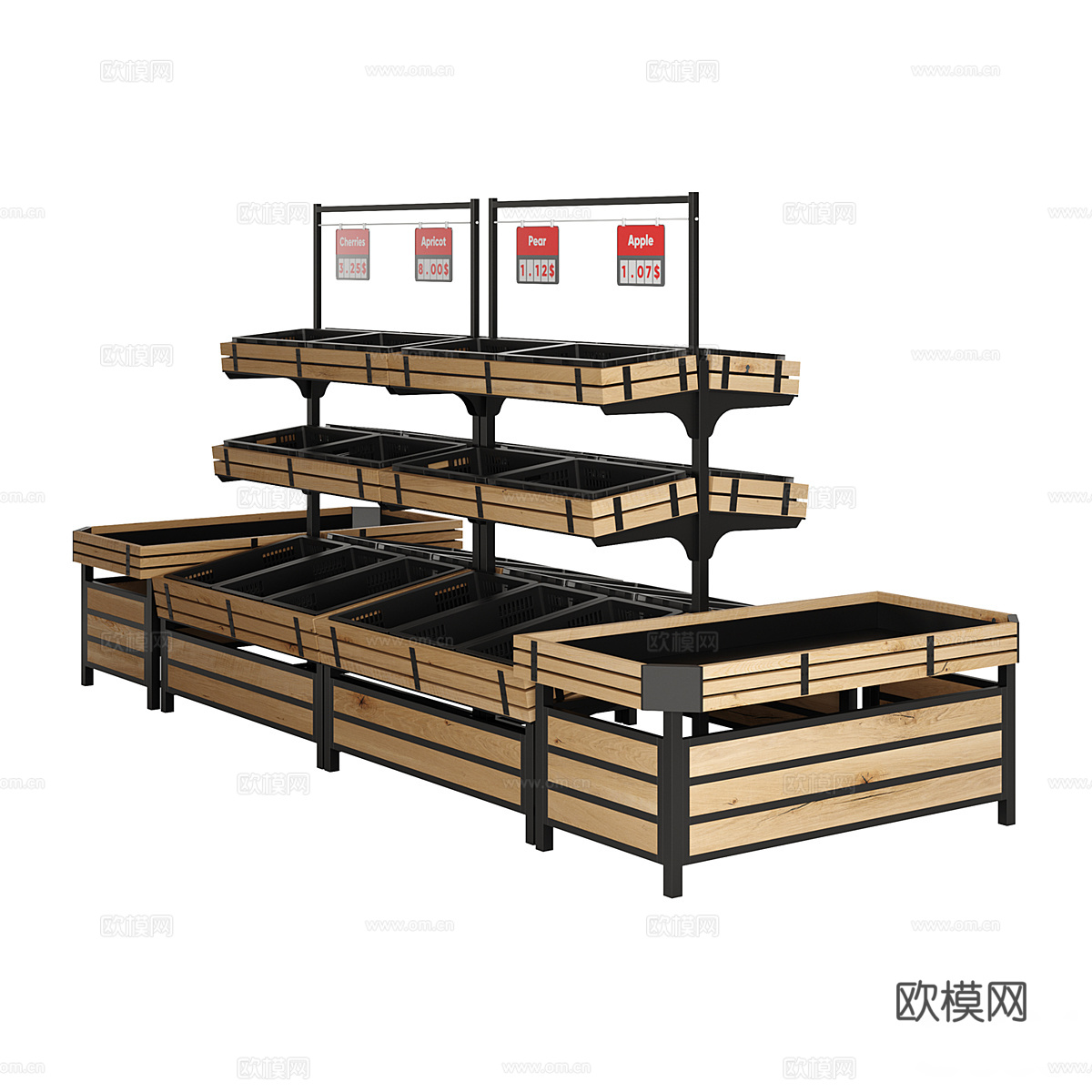 现代意式展柜 货架3d模型
