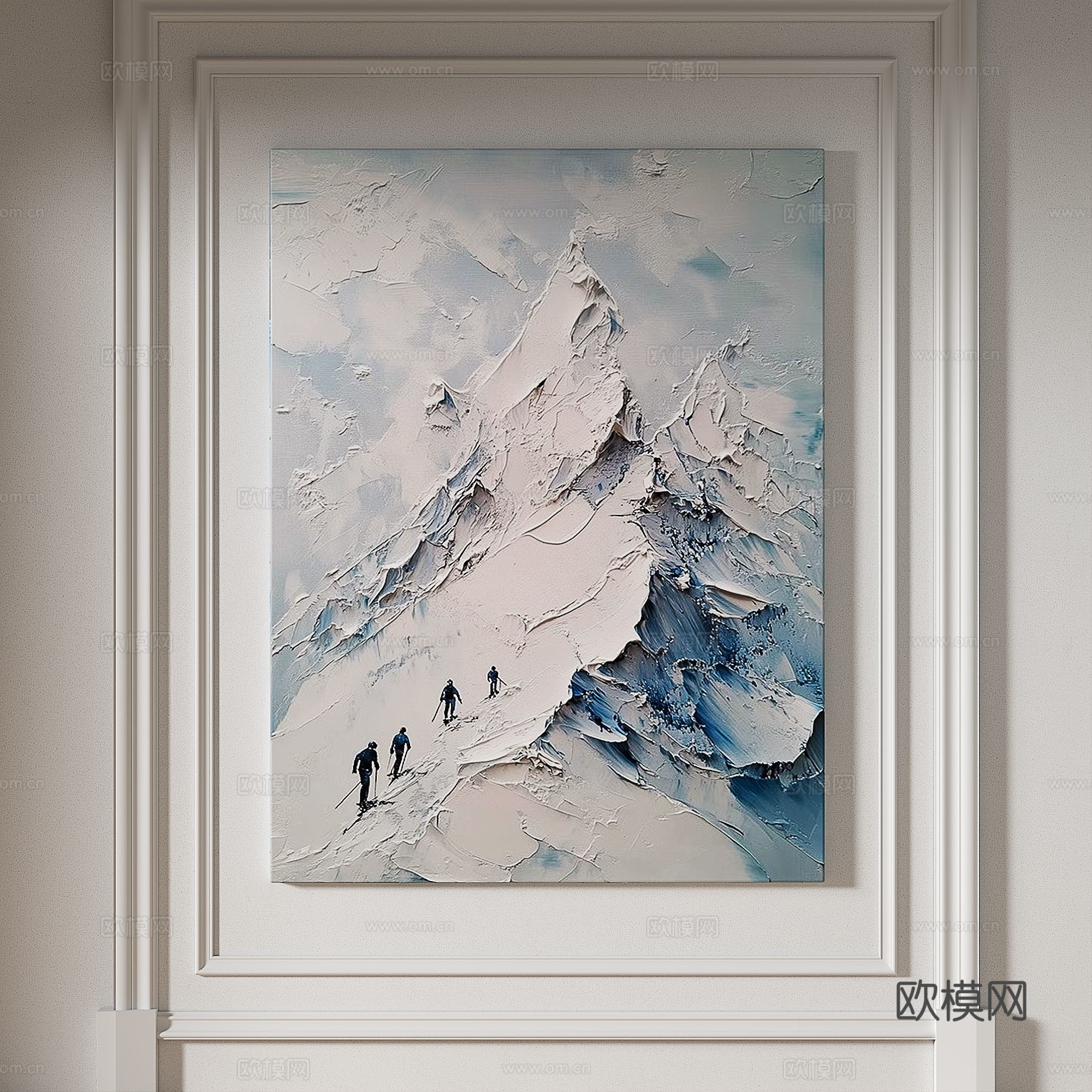 现代，简约，肌理，抽象，轻奢，侘寂，立体，装饰画3d模型