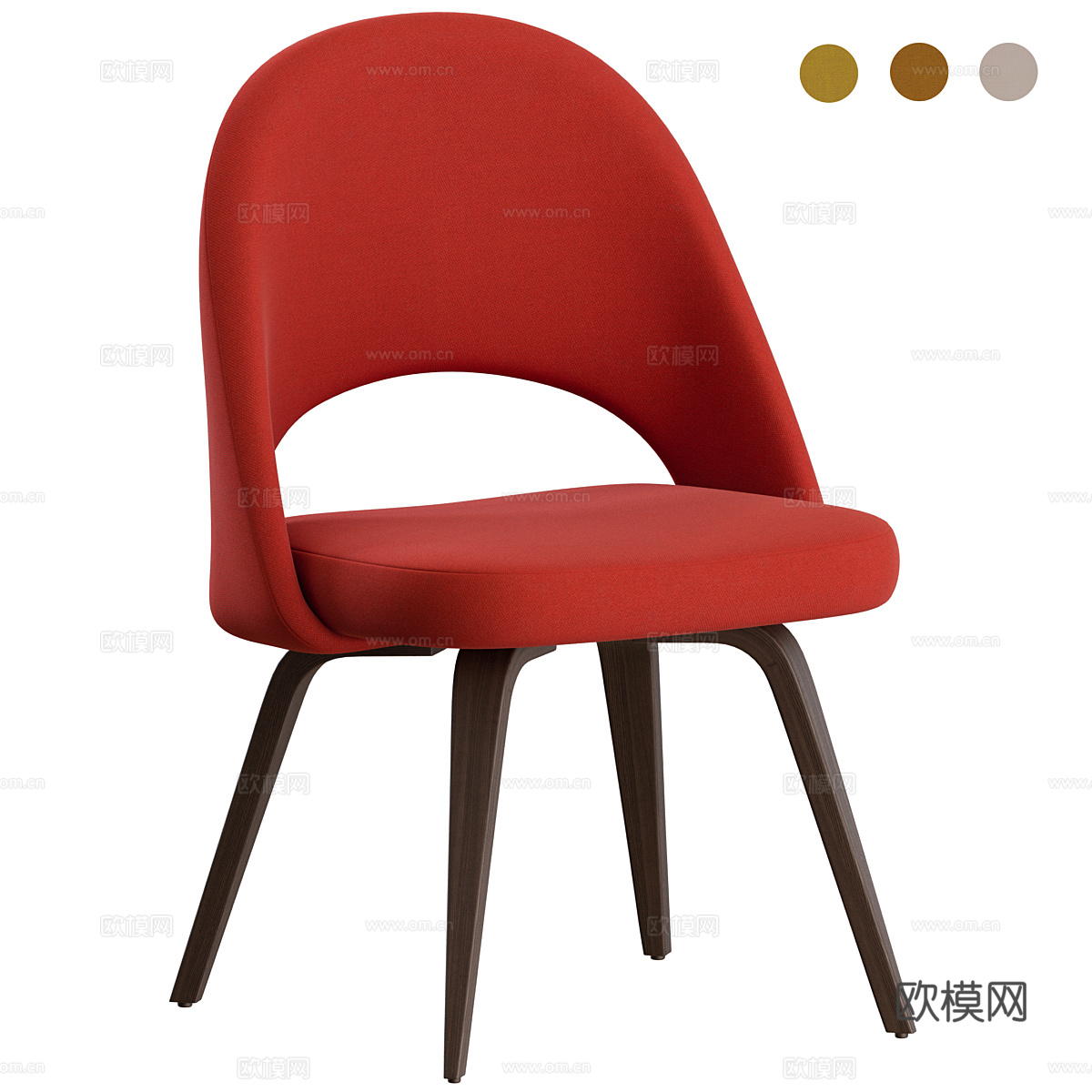 现代意式布艺椅子3d模型
