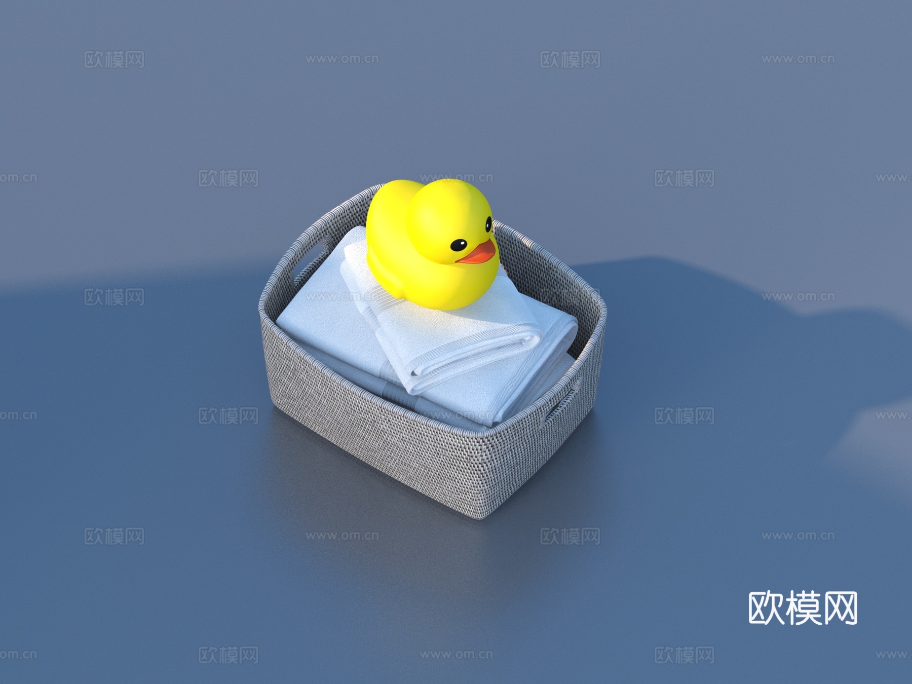收纳筐 毛巾 小黄鸭3d模型
