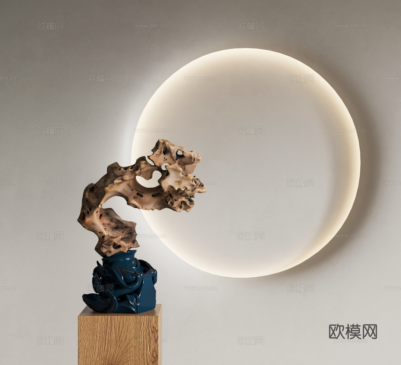 新中式太湖石摆件 景观石 自然石摆件 天然石雕塑摆件su模型
