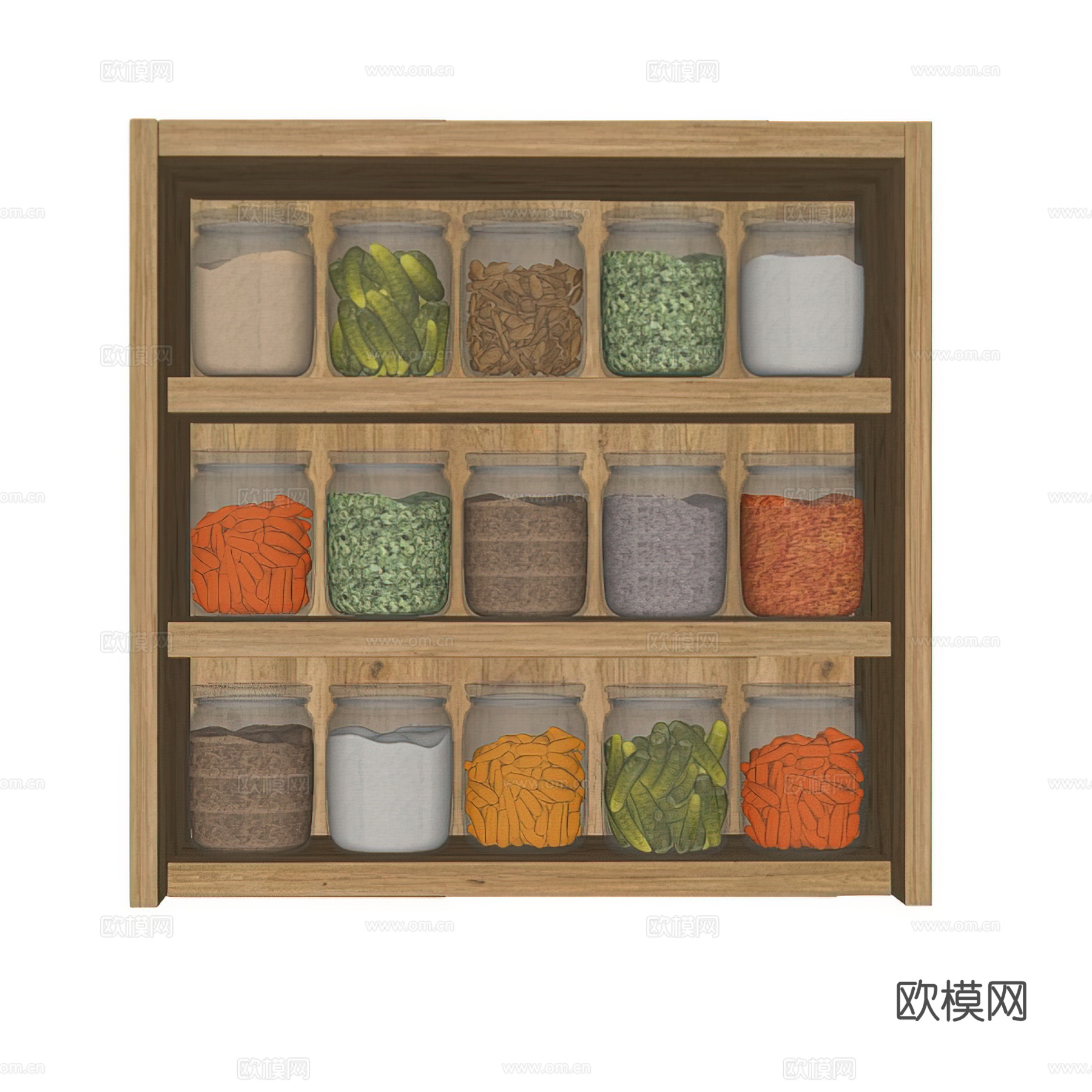 现代厨房用品 饮料 厨房摆件 调料瓶 厨房厨具 货架su模型