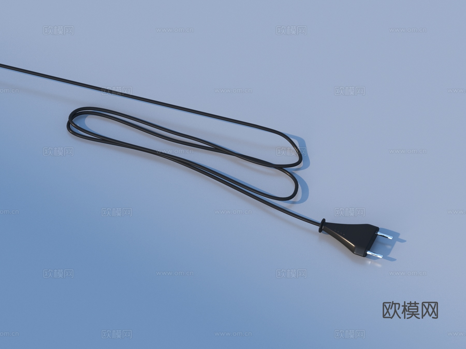 电线 插头 电源插头3d模型