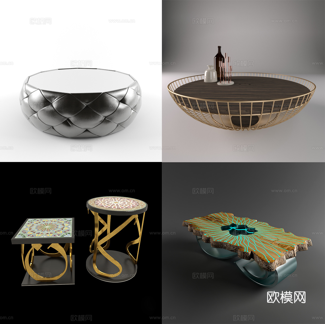 现代KTV茶几 边几 桌子3d模型