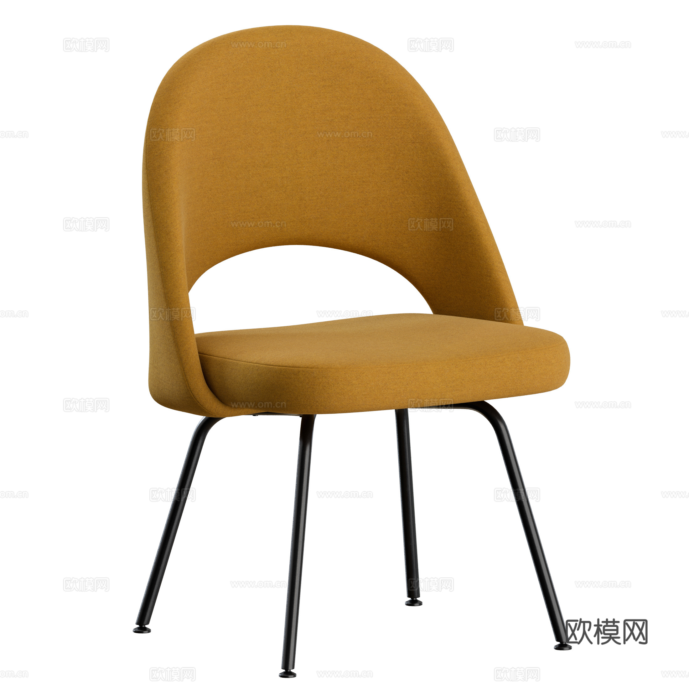 现代意式布艺椅子3d模型