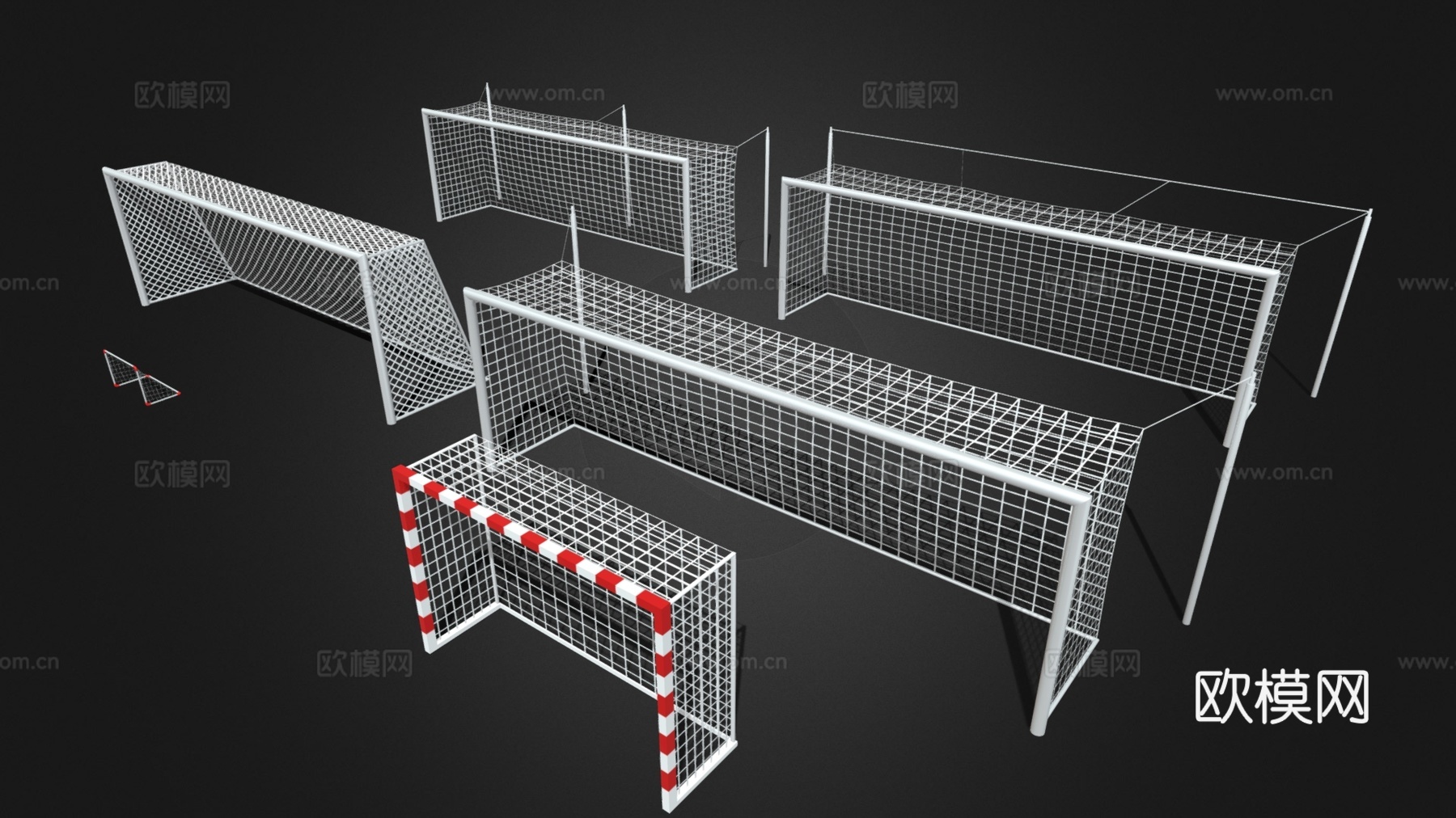 运动器材 球门 足球门3d模型