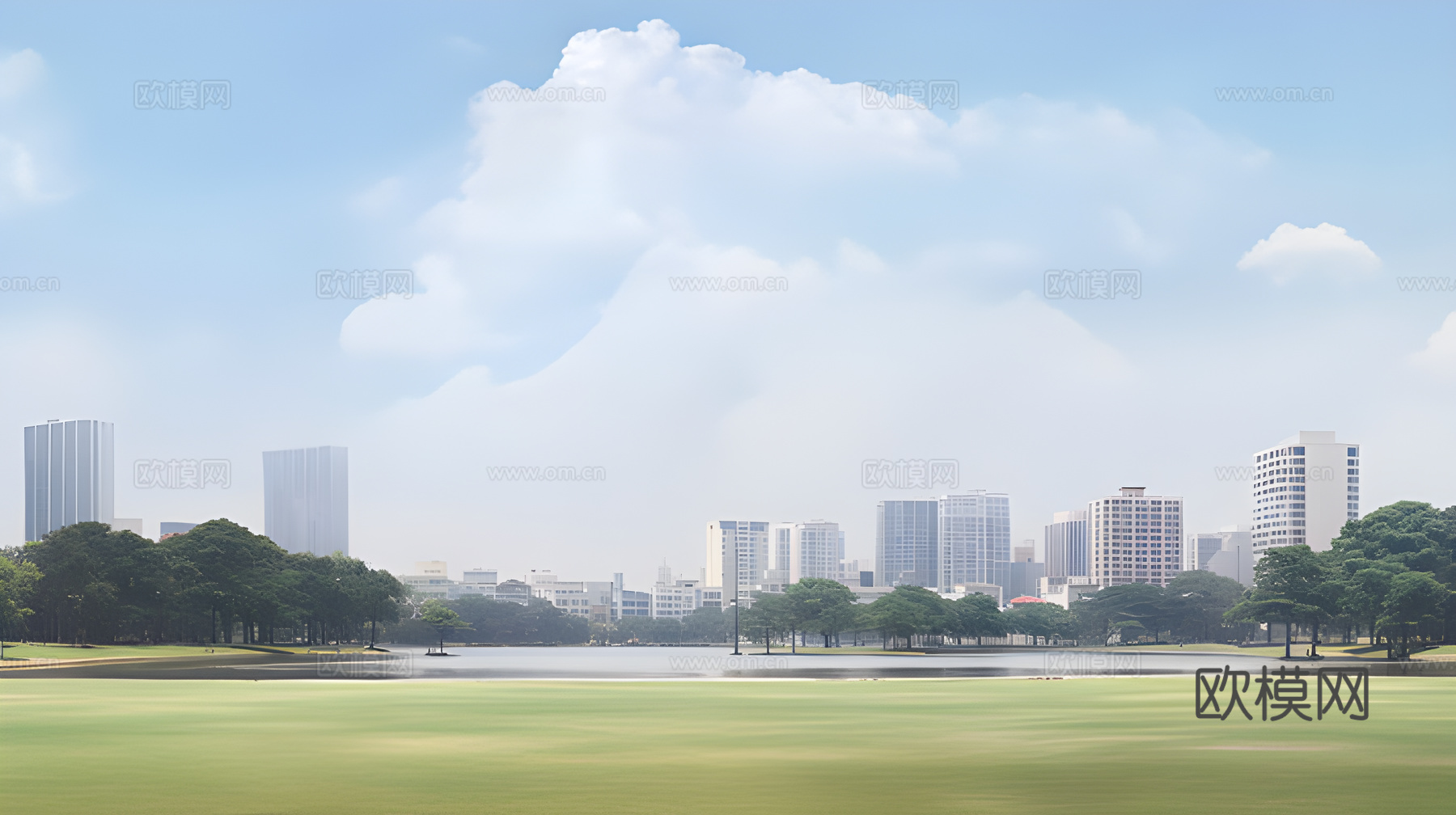 现代白天城市建筑外景