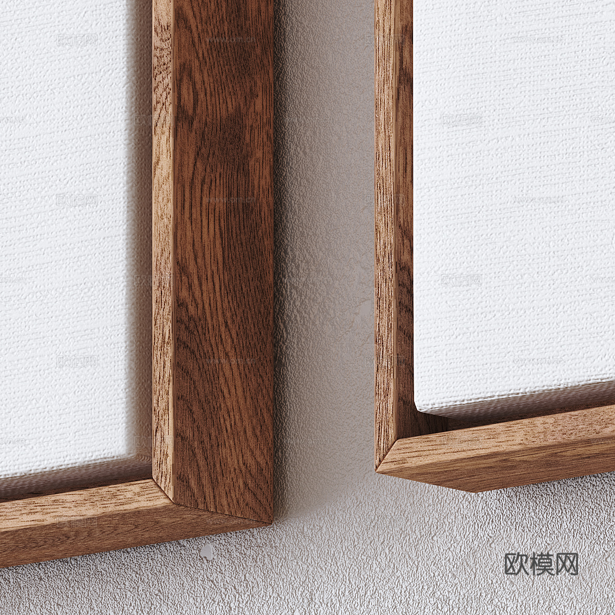 新中式侘寂装饰挂画3d模型