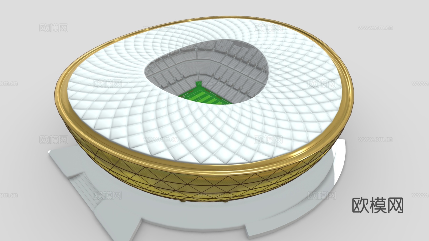 现代体育建筑 露天体育场 体育中心 体育场馆 足球场 比赛场3d模型