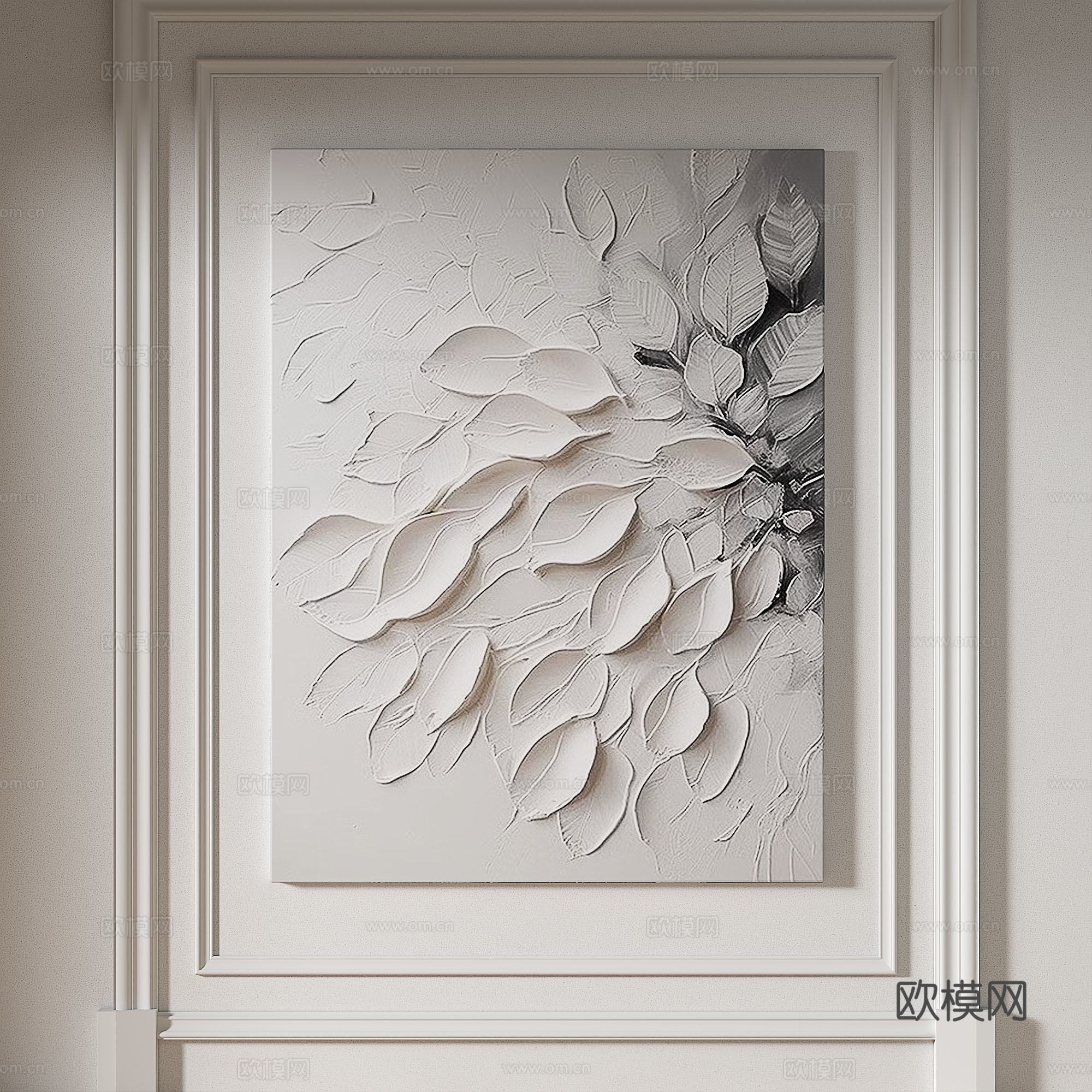 现代，简约，肌理，抽象，轻奢，侘寂，立体，装饰画3d模型