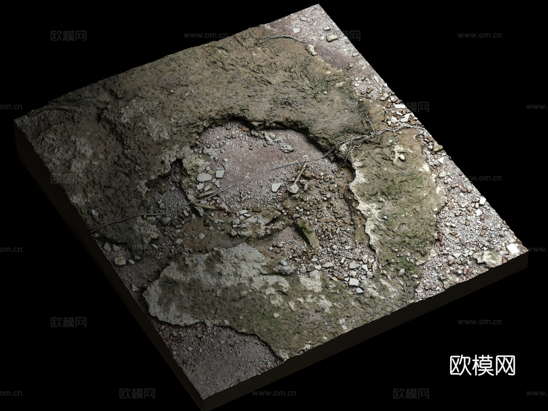 地面 混凝土地面 水泥地面3d模型