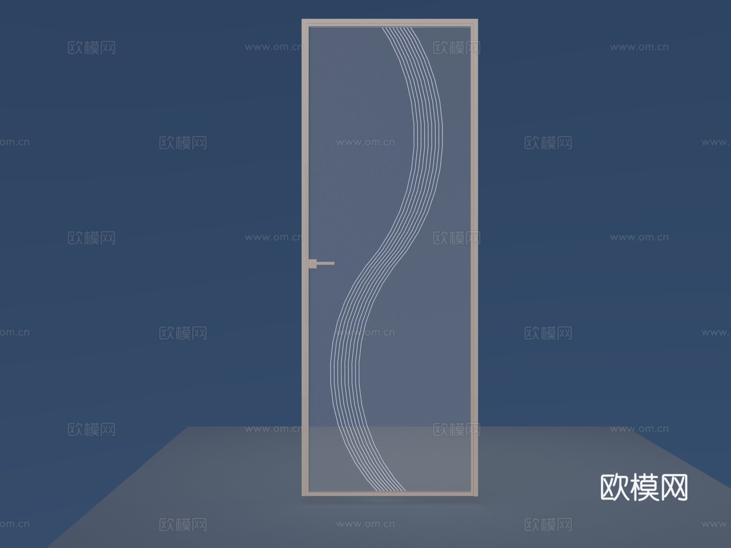 极窄长虹玻璃su模型