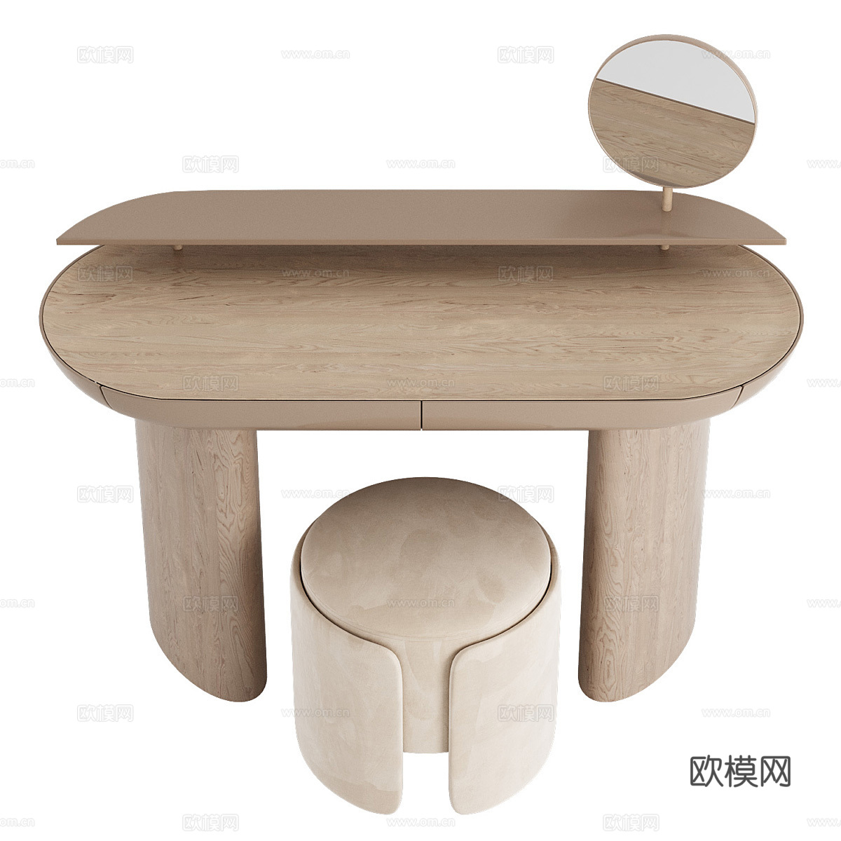 现代意式极简梳妆台3d模型