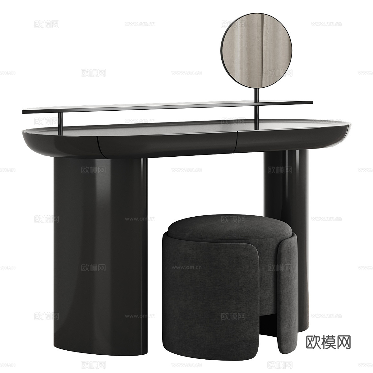 现代意式极简梳妆台3d模型