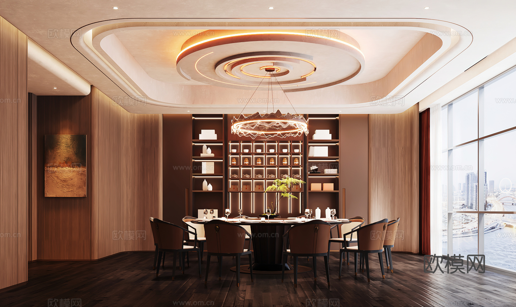 包厢 包间 餐厅包厢 餐饮包间 餐饮包房3d模型下载