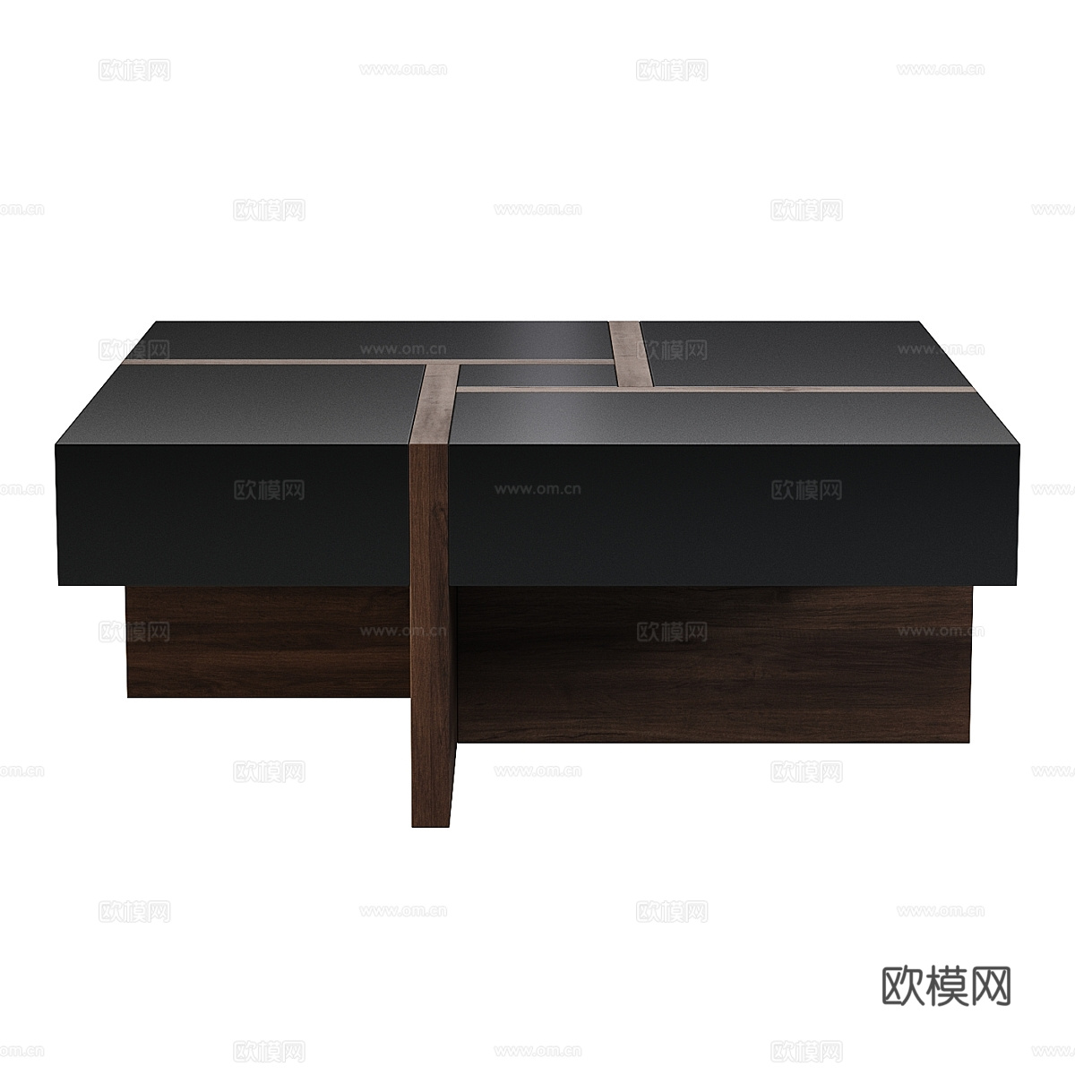 现代意式实木茶几3d模型