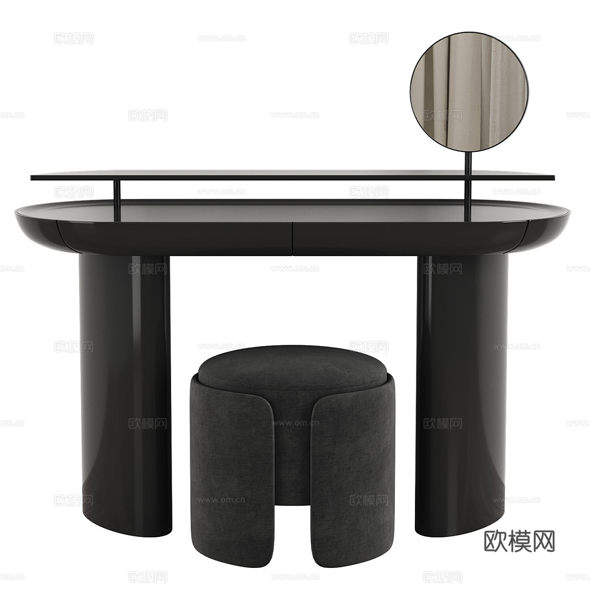 现代意式极简梳妆台3d模型