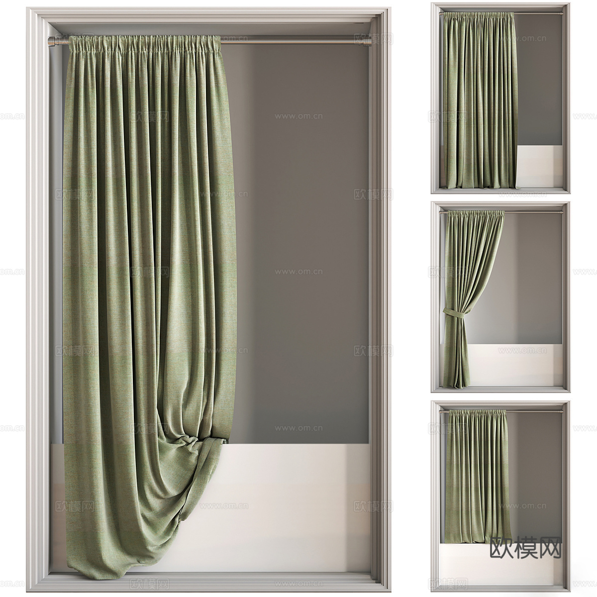 窗帘3d模型下载