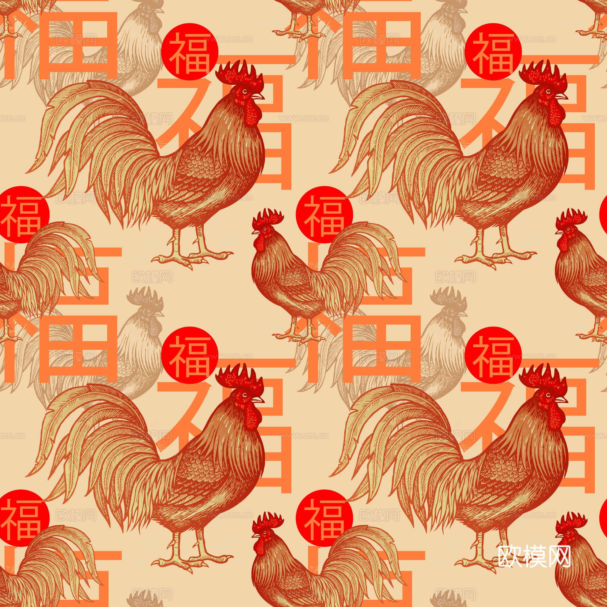 中式古典花纹 花卉 植物手绘壁纸