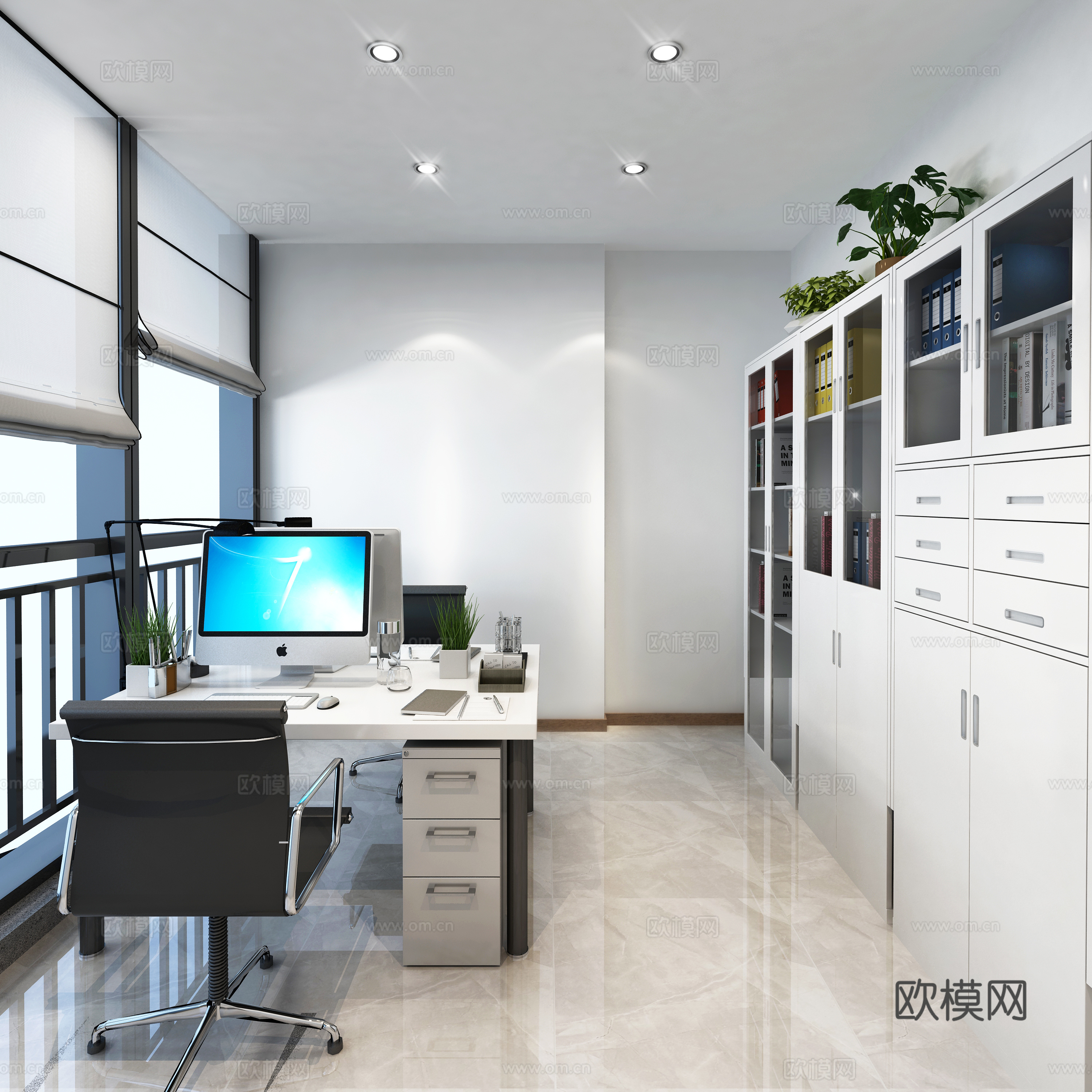 现代办公室 财务室 文件柜3d模型
