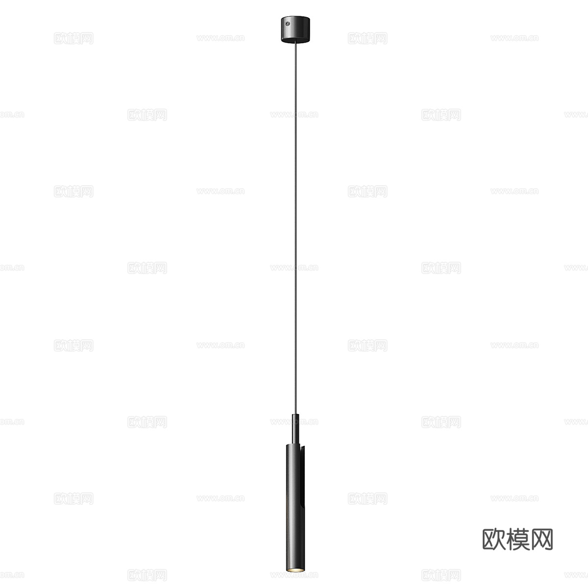 现代极简金属小吊灯3d模型